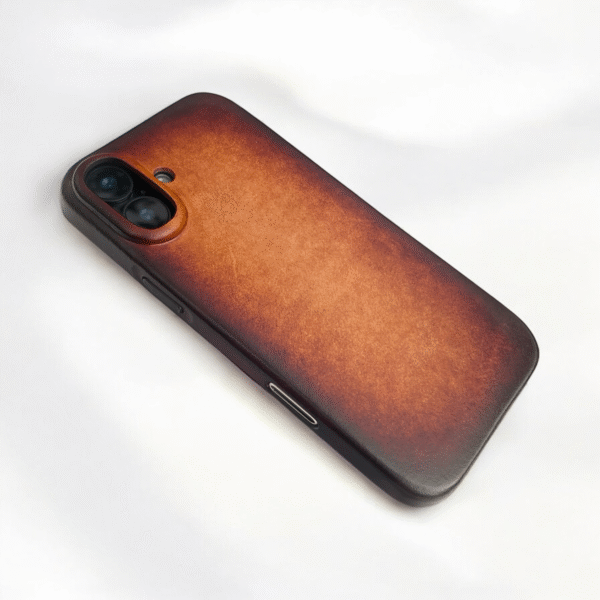 BridleBlack | Handmade Patina-Dyed iPhone Leather Case with MagSafe ( Brown Patina ) - Image 6