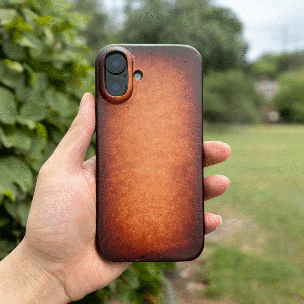 BridleBlack | Handmade Patina-Dyed iPhone Leather Case with MagSafe ( Brown Patina ) - Image 7