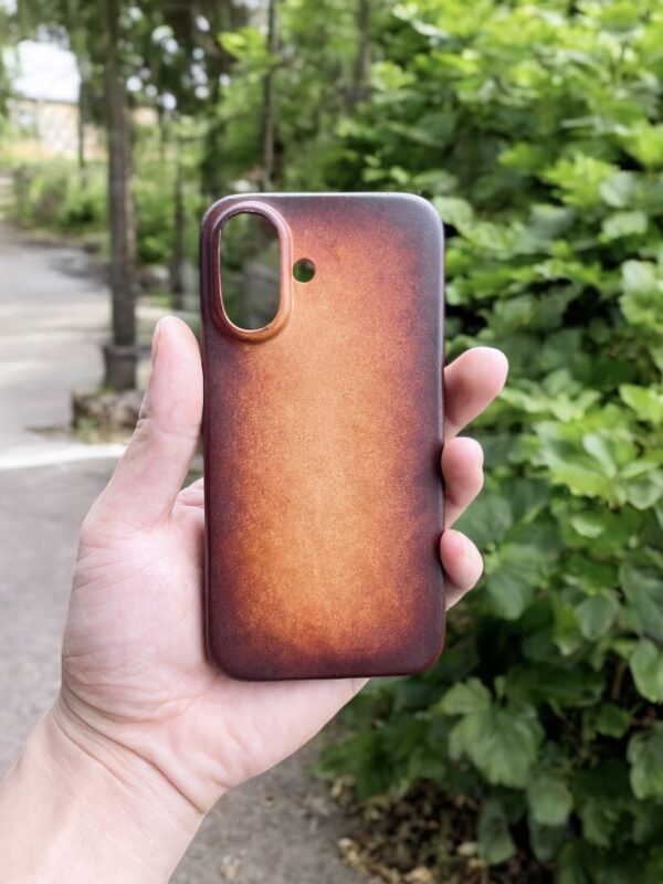 BridleBlack | Handmade Patina-Dyed iPhone Leather Case with MagSafe ( Brown Patina ) - Image 8