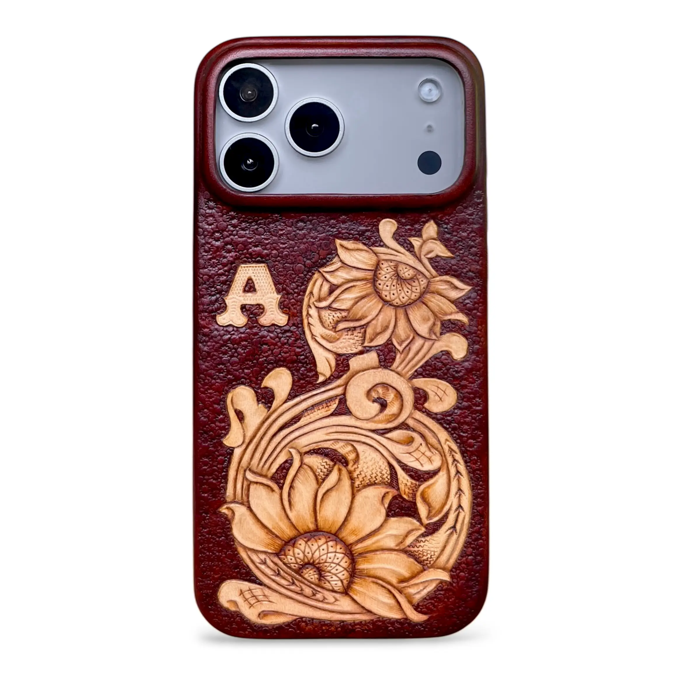 iphone 17 Pro max leather carving